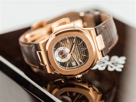 patek philippe nautilus 5980r-001 leather strap 18k rose gold|Patek Philippe Nautilus Chronograph 5980R.